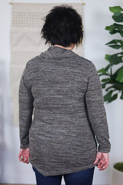 Heathered Button Tunic
