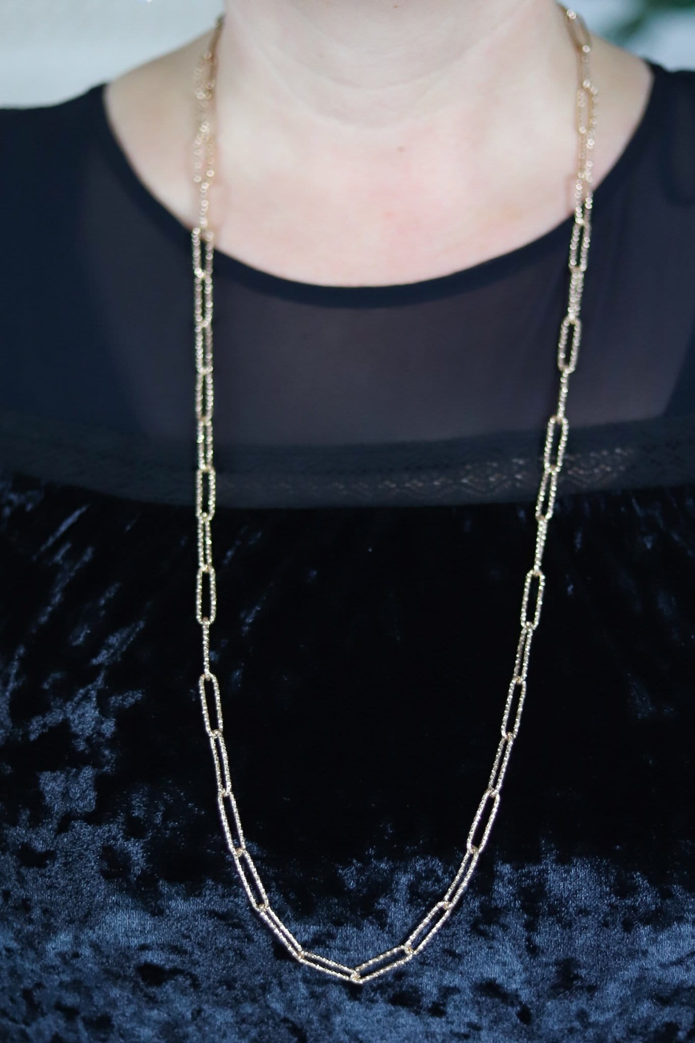 sparkling gold chain necklace
