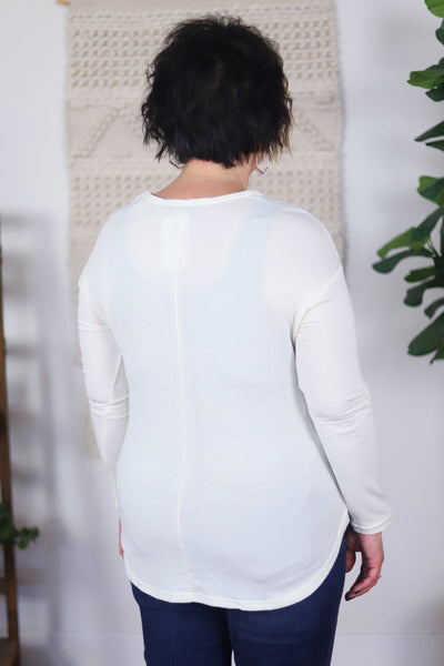 Heathered V-Neck Top
