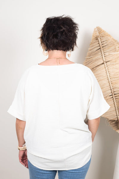 Ivory Breezy Blouse
