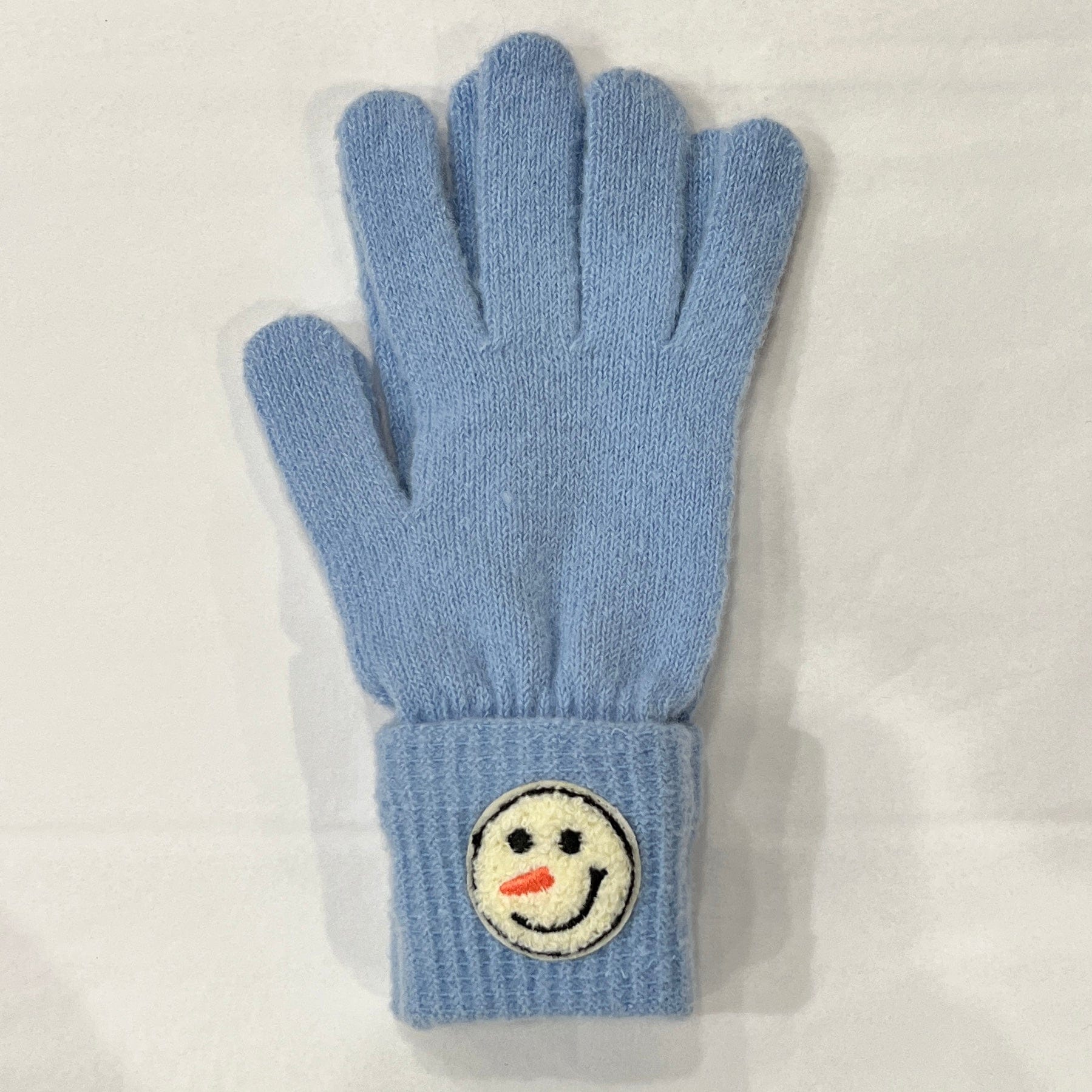 Blue Snowman Icon Gloves