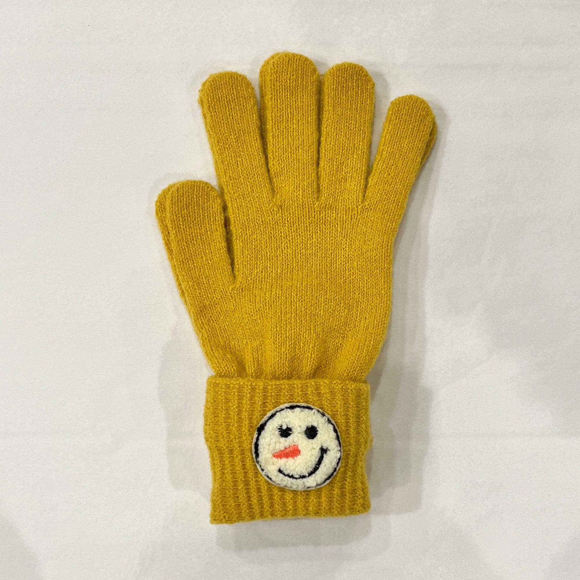 Yellow Snowman Icon Gloves