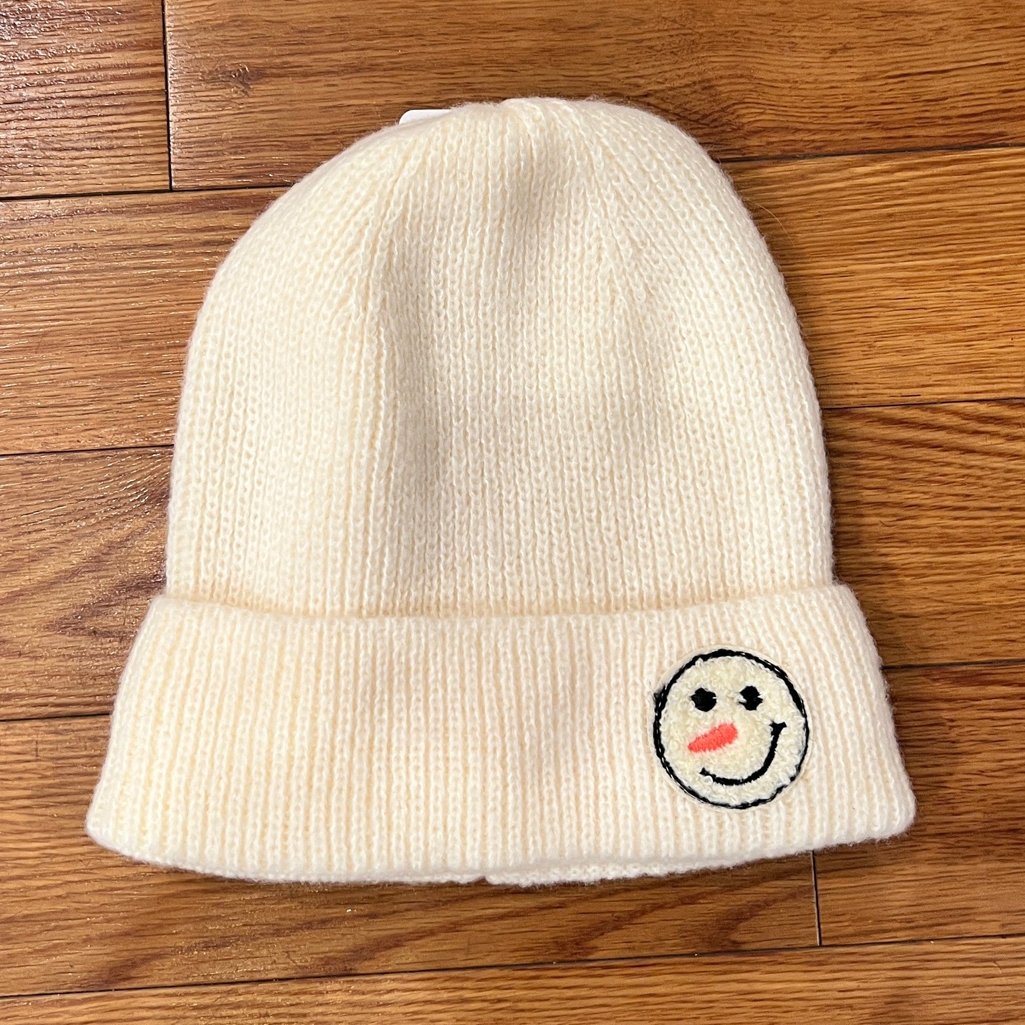 Cream Snowman Icon Beanie Hat