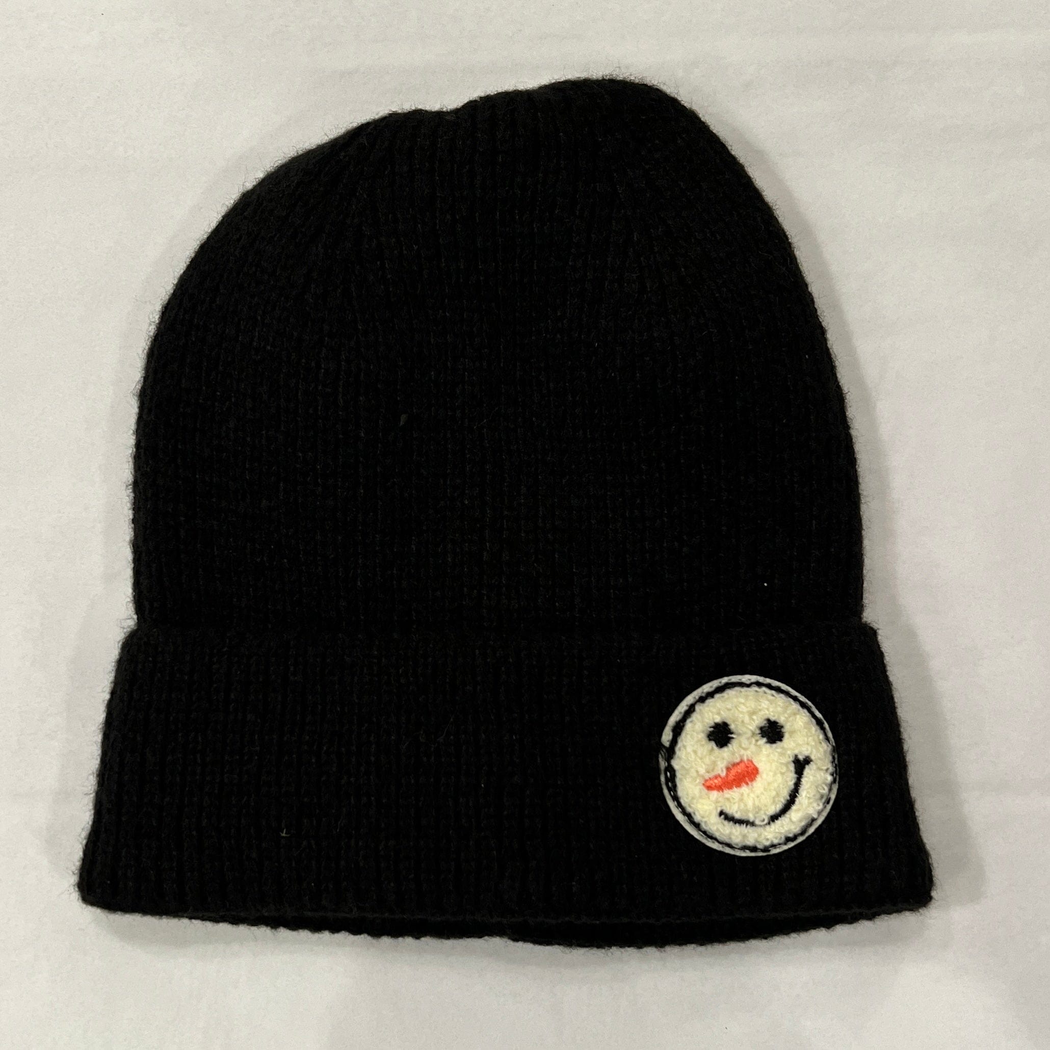 Black Snowman Icon Beanie Hat