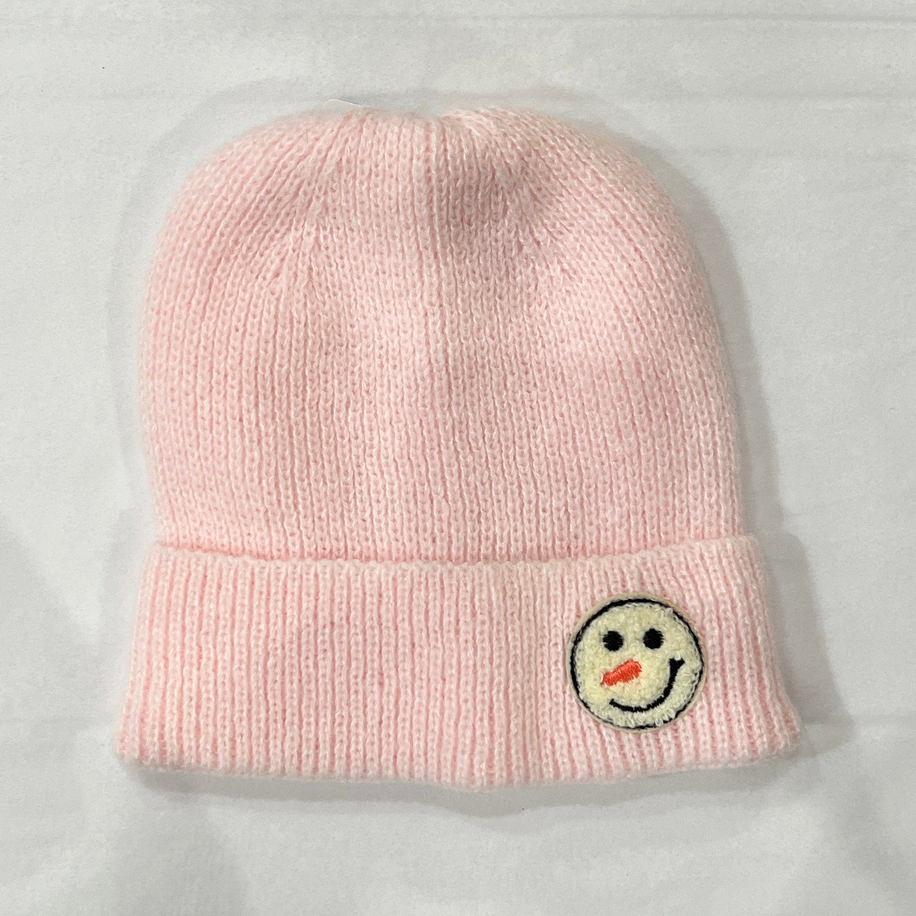 Pink Snowman Icon Beanie Hat