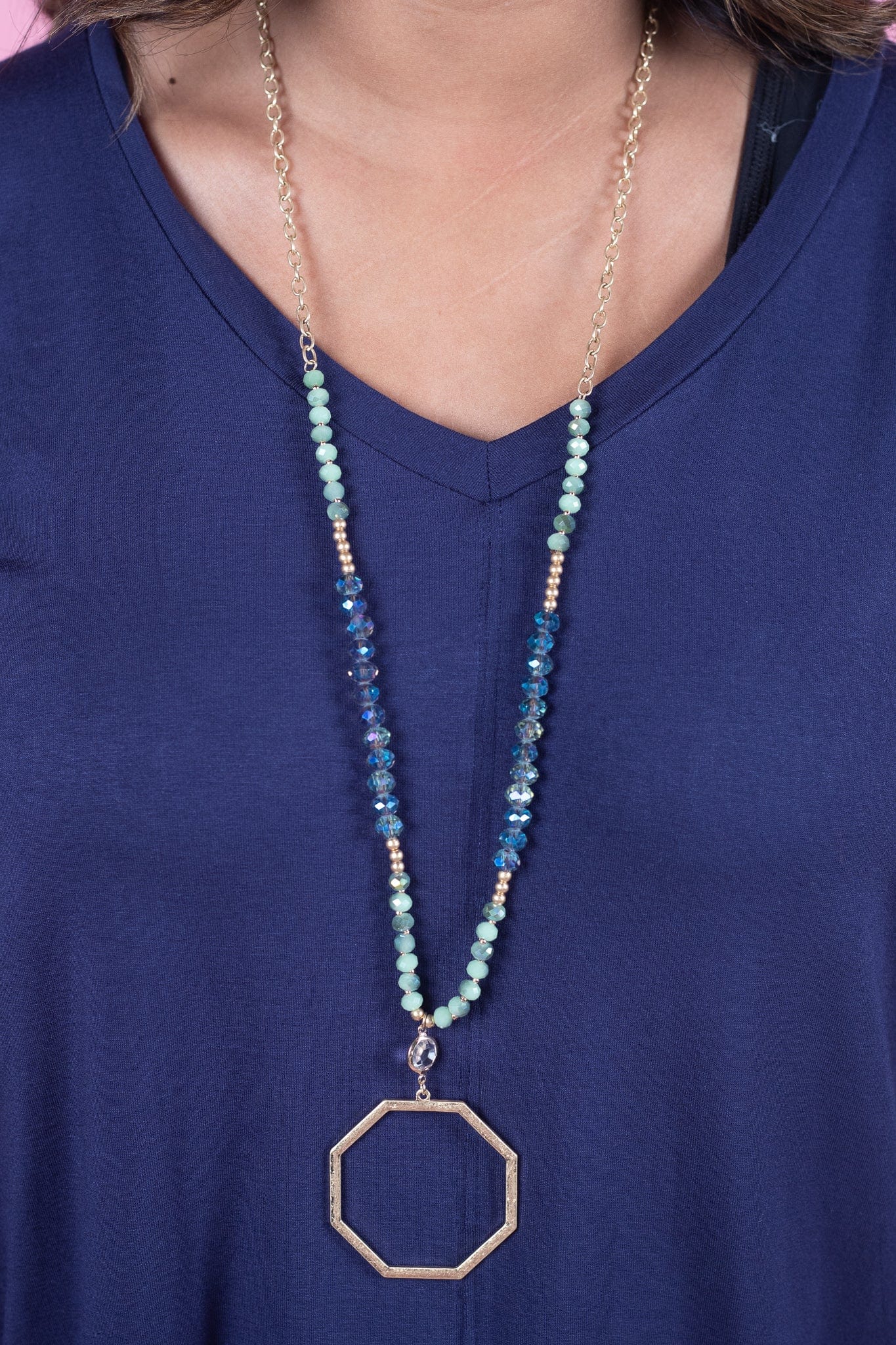 Beach Beads Pendant Necklace