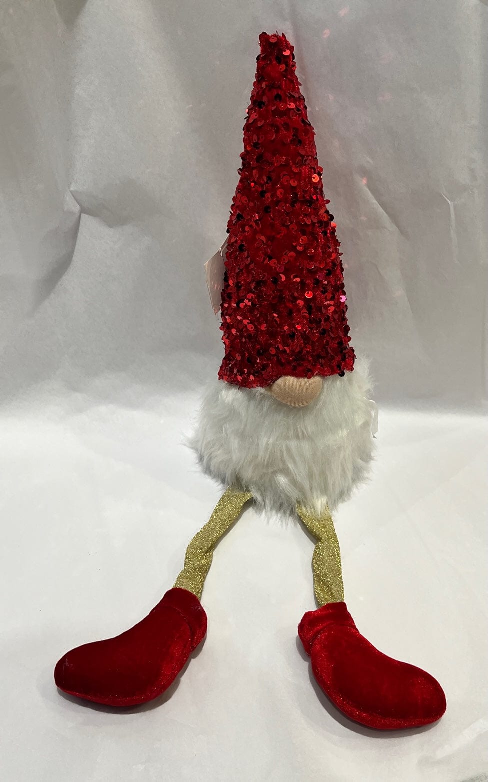 Tinsel Sequin Sitting Gnome