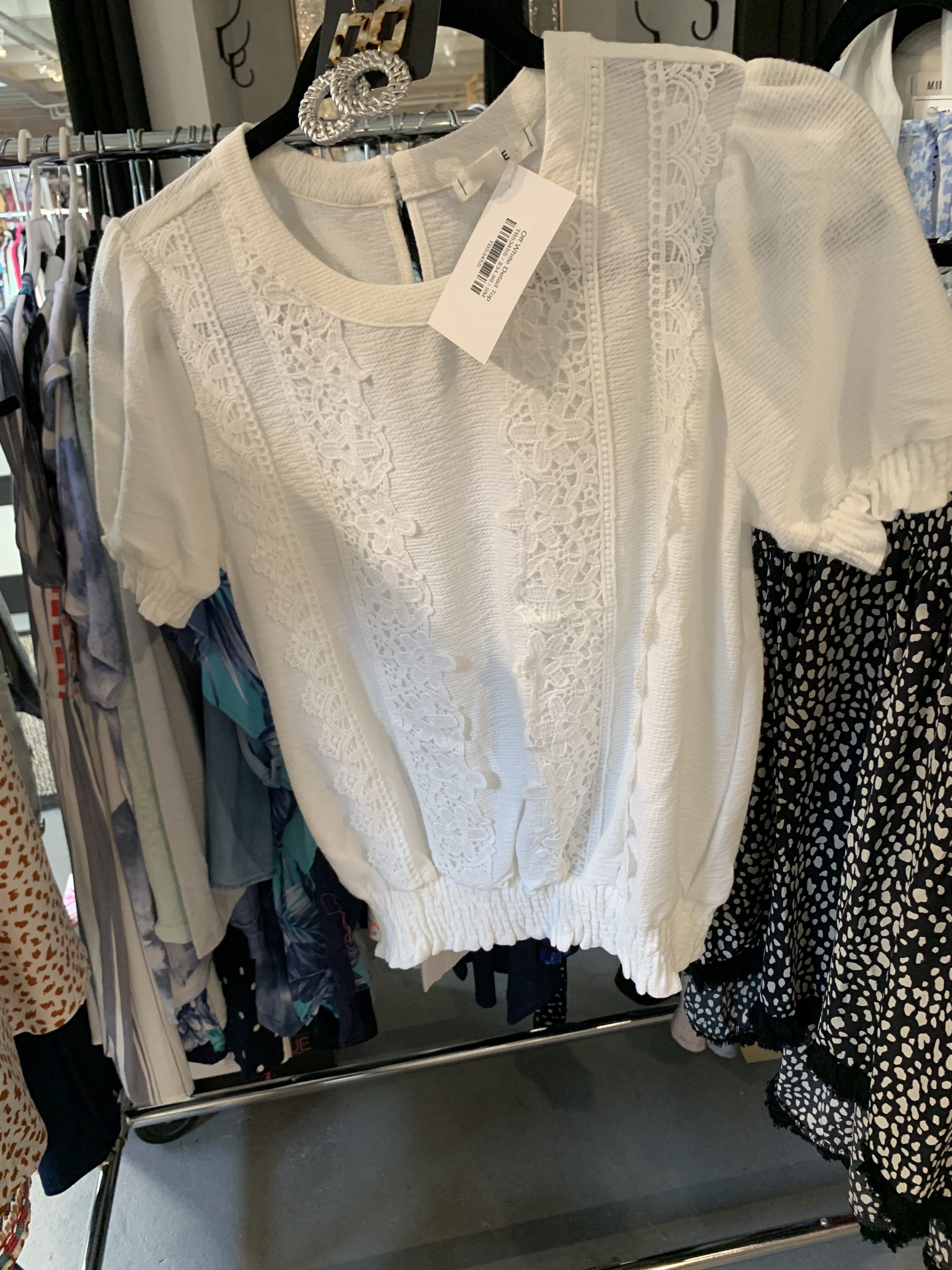 Off White Detail Top