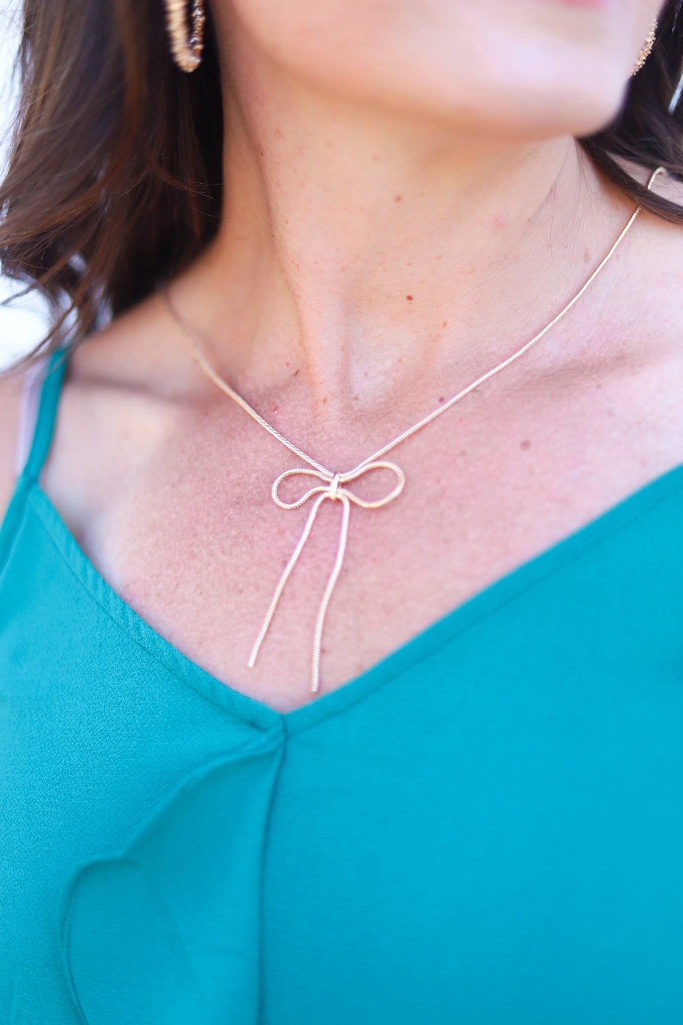 Gold Bow Necklace