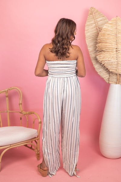 Navy Stripe Jumpsuit