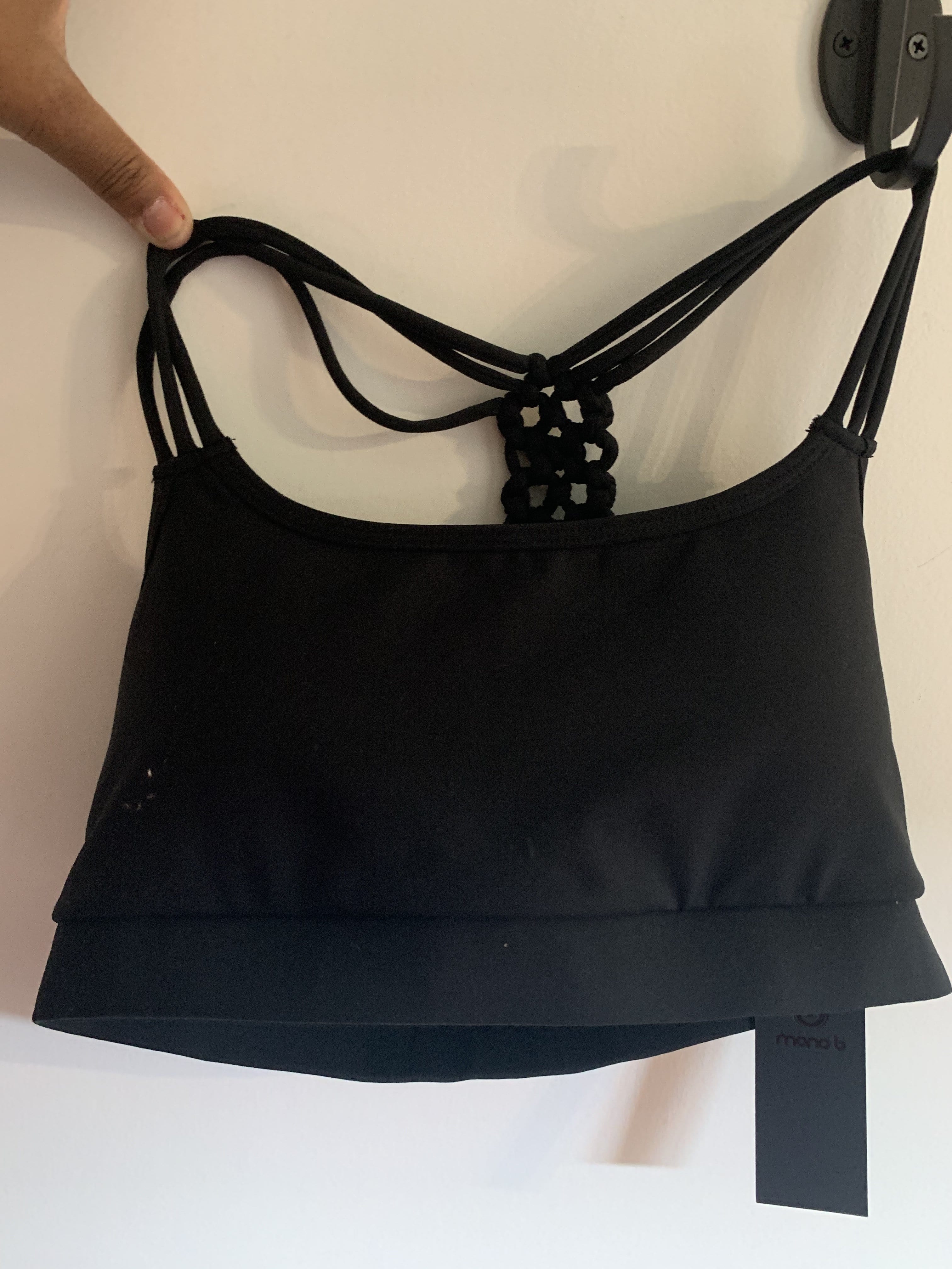 Black Dragon Braid Straps Racerback Sports Bra