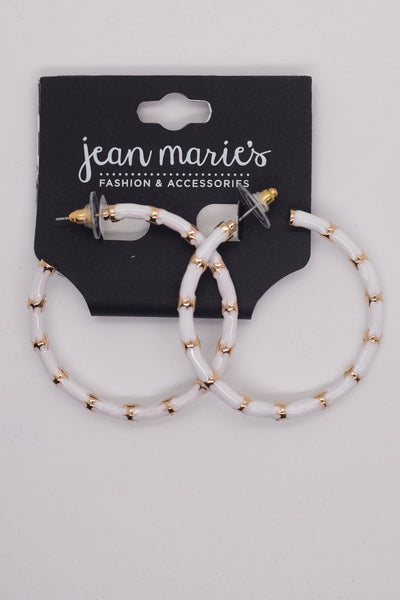 Enamel Hoop Earring