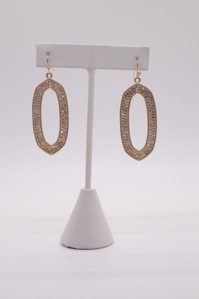 Sparkle Oval Earring 