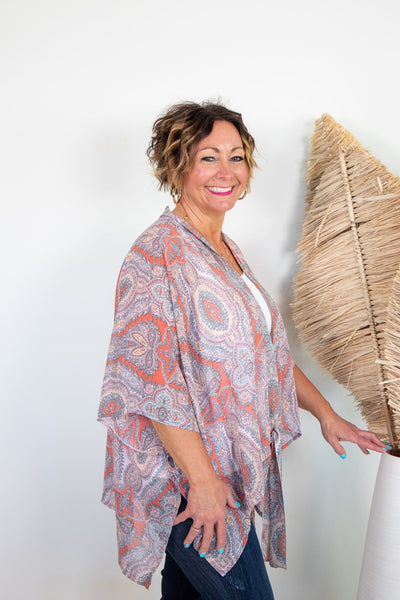 Creamsicle Paisley Kimono