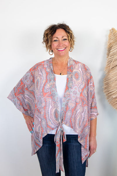 Creamsicle Paisley Kimono