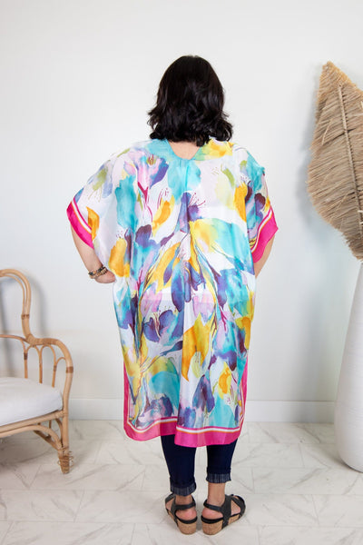 Pink Watercolor Kimono