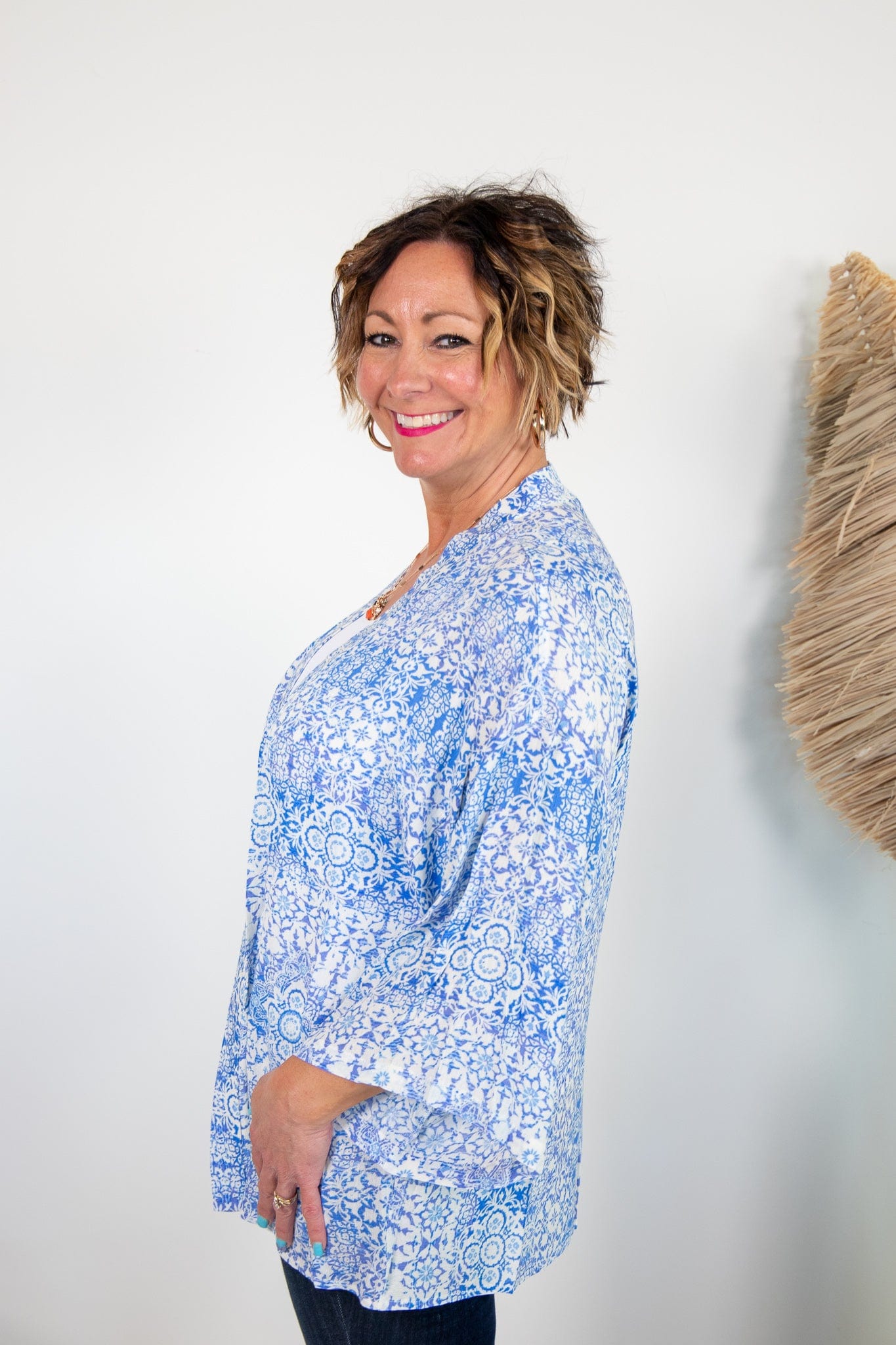 French Blue Kimono