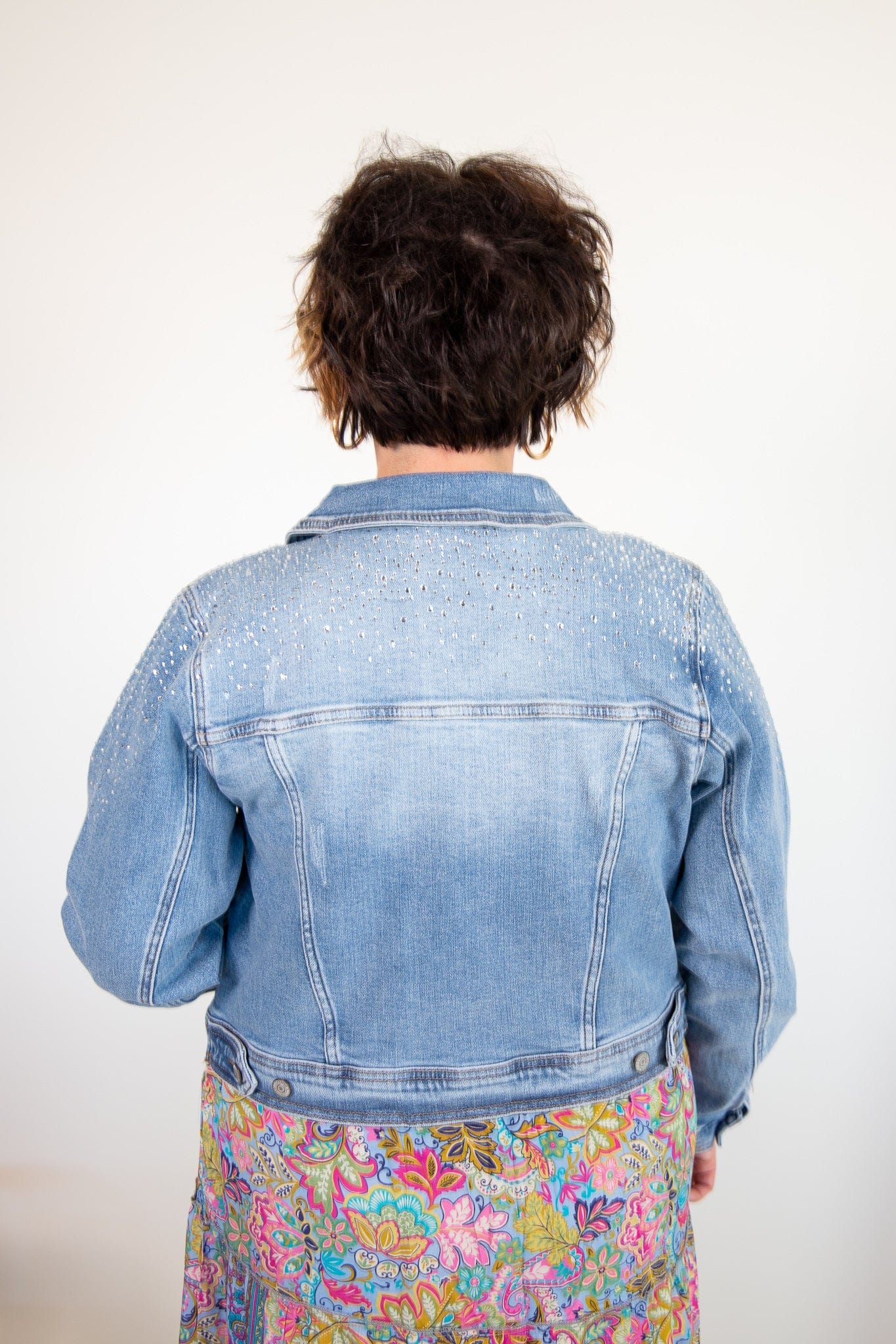 Rhinestone Embellished Denim Jacket