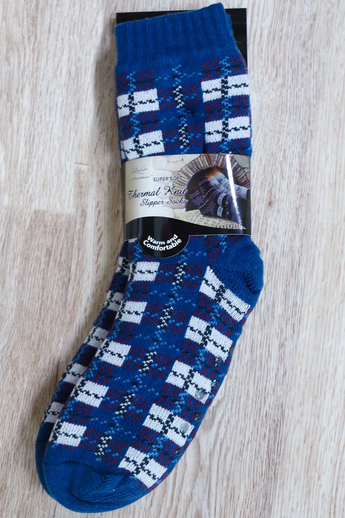 light blue pattern sock