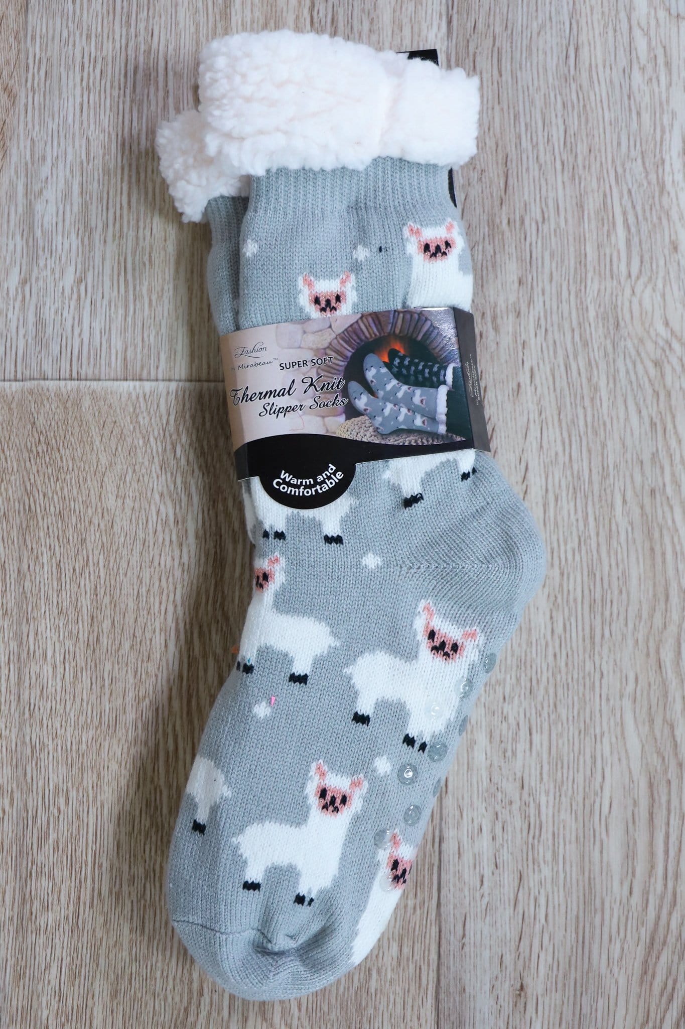 grey lamb print sock 