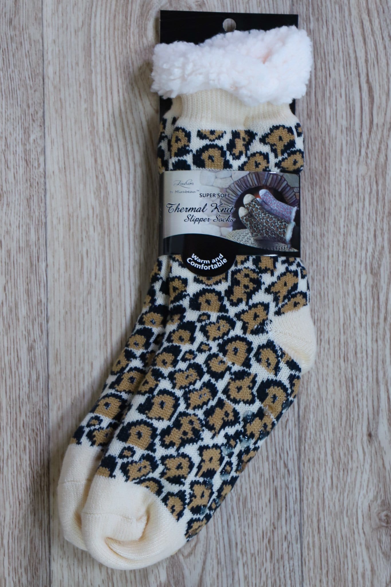 Leopard Thermal Slipper Socks