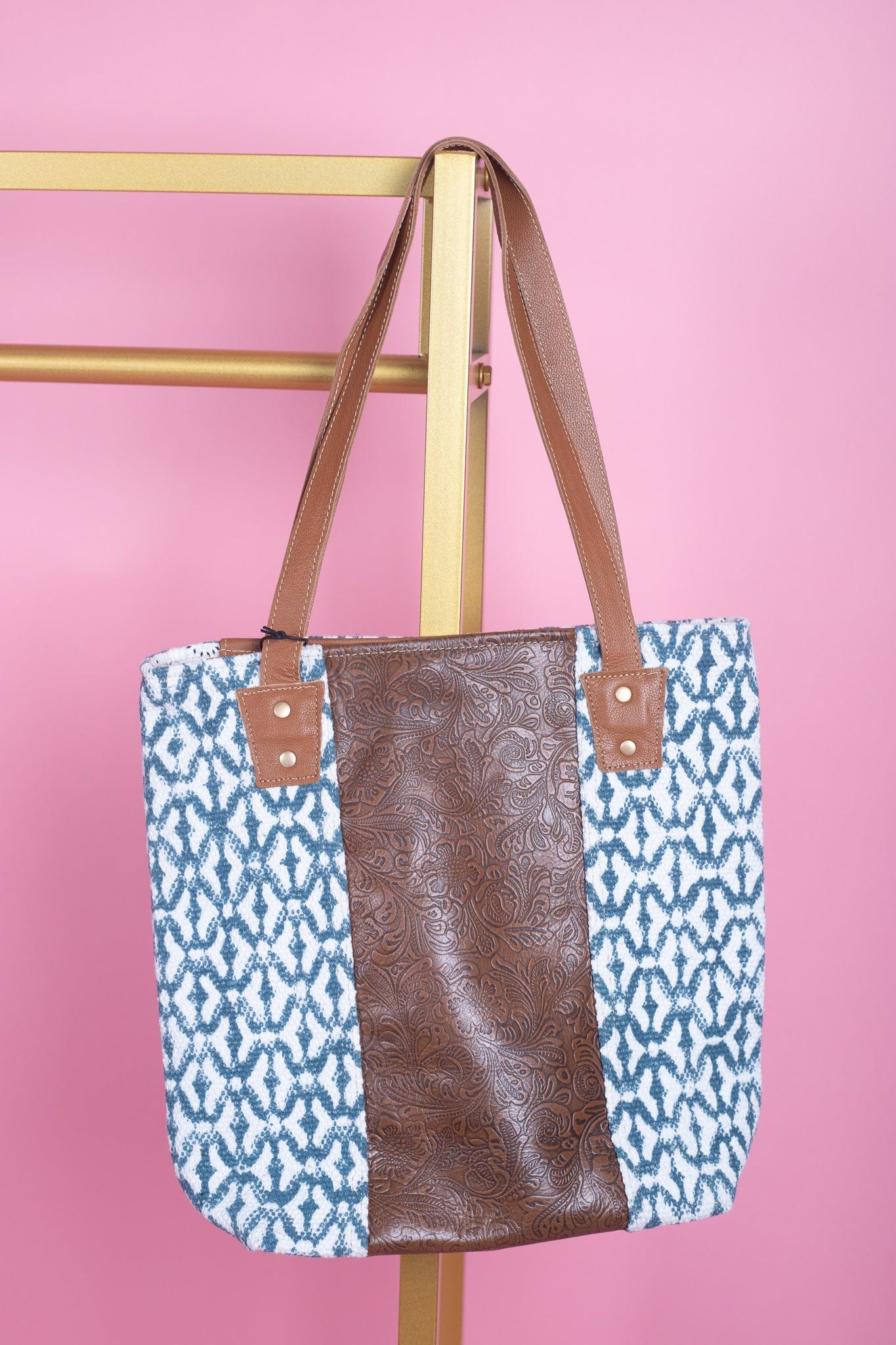 Denim Blue Texture Tote Bag