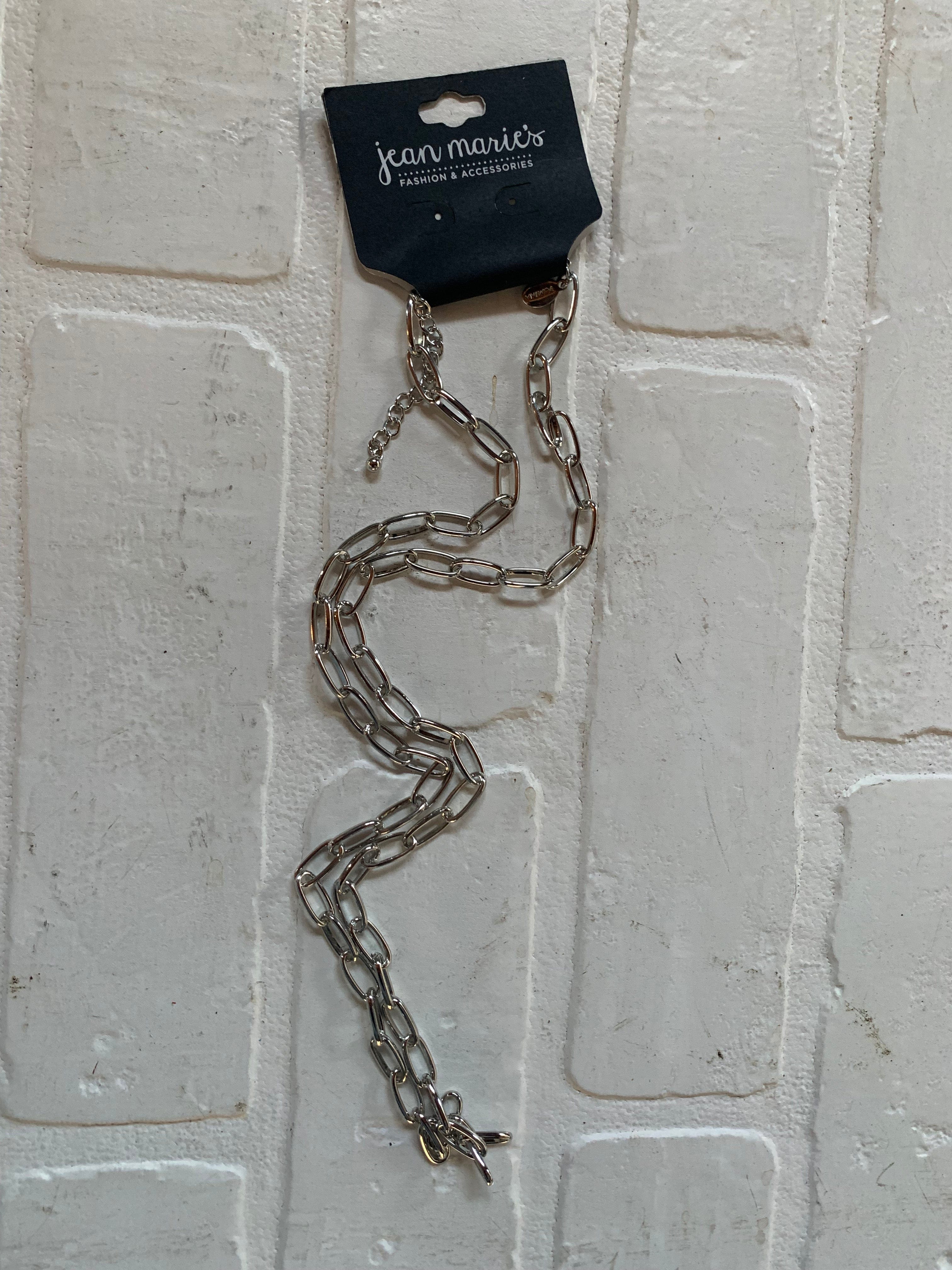 Long Silver Chain Necklace
