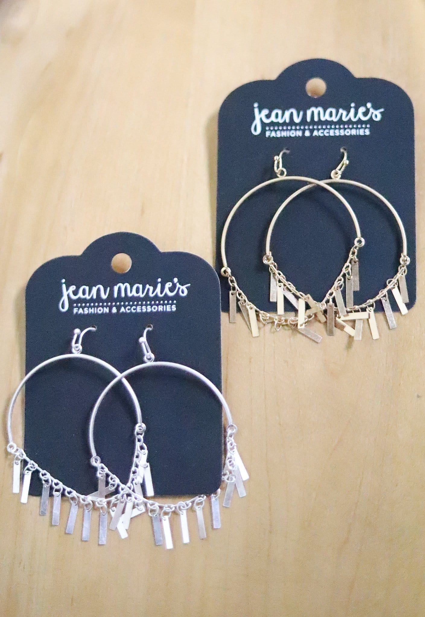 gold and sliver tassel earring