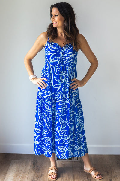 Royal Tropics Midi Dress