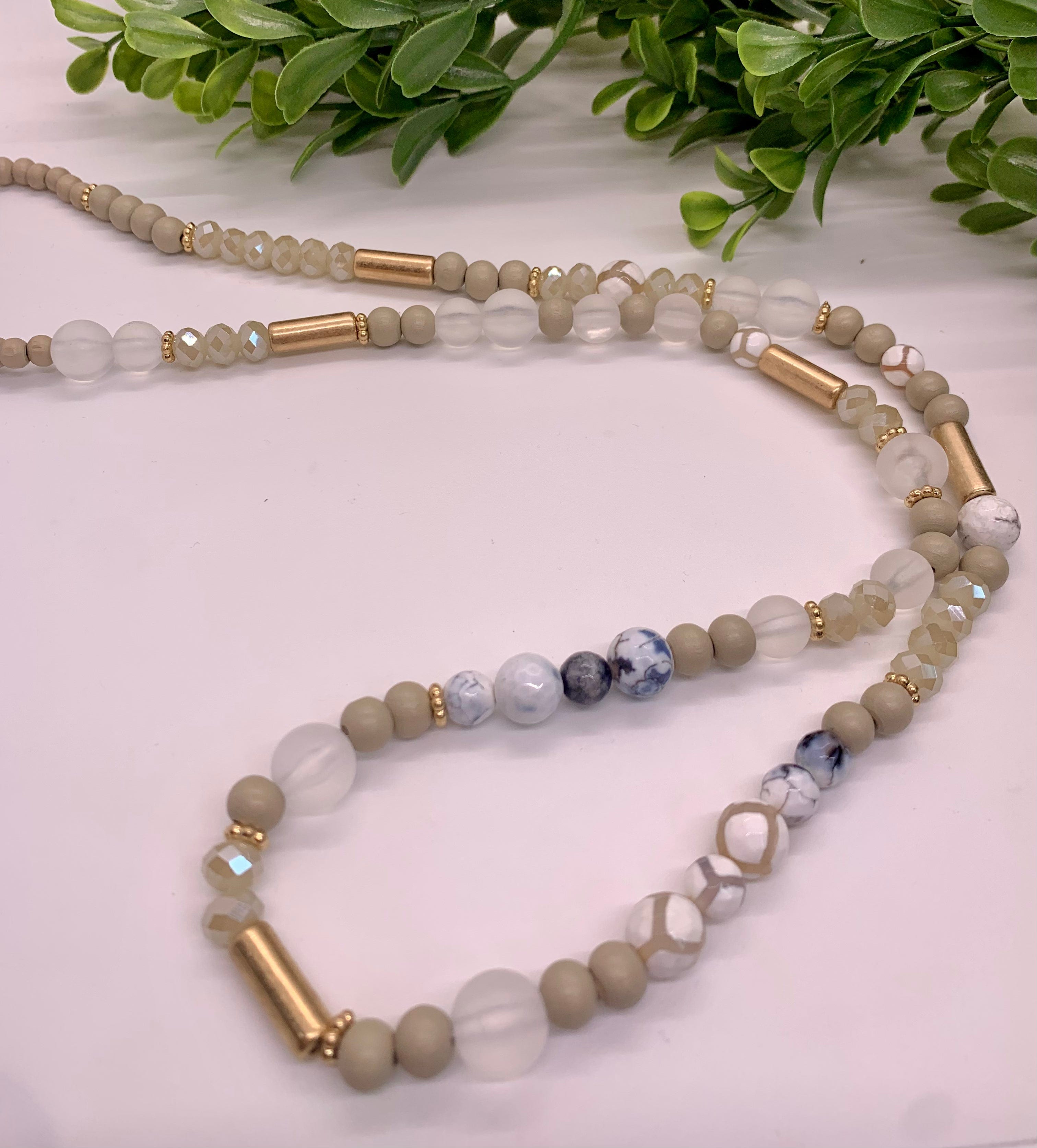 Sea Glass & Stone Necklace