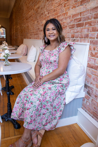 Red Raspberry Midi Dress