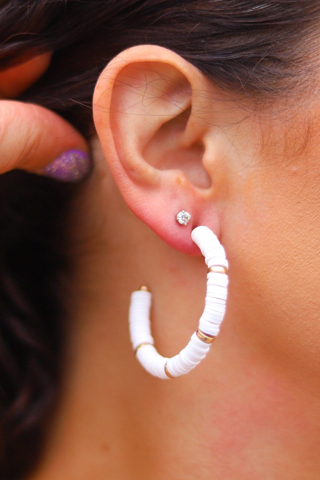 Disc Hoop Earring