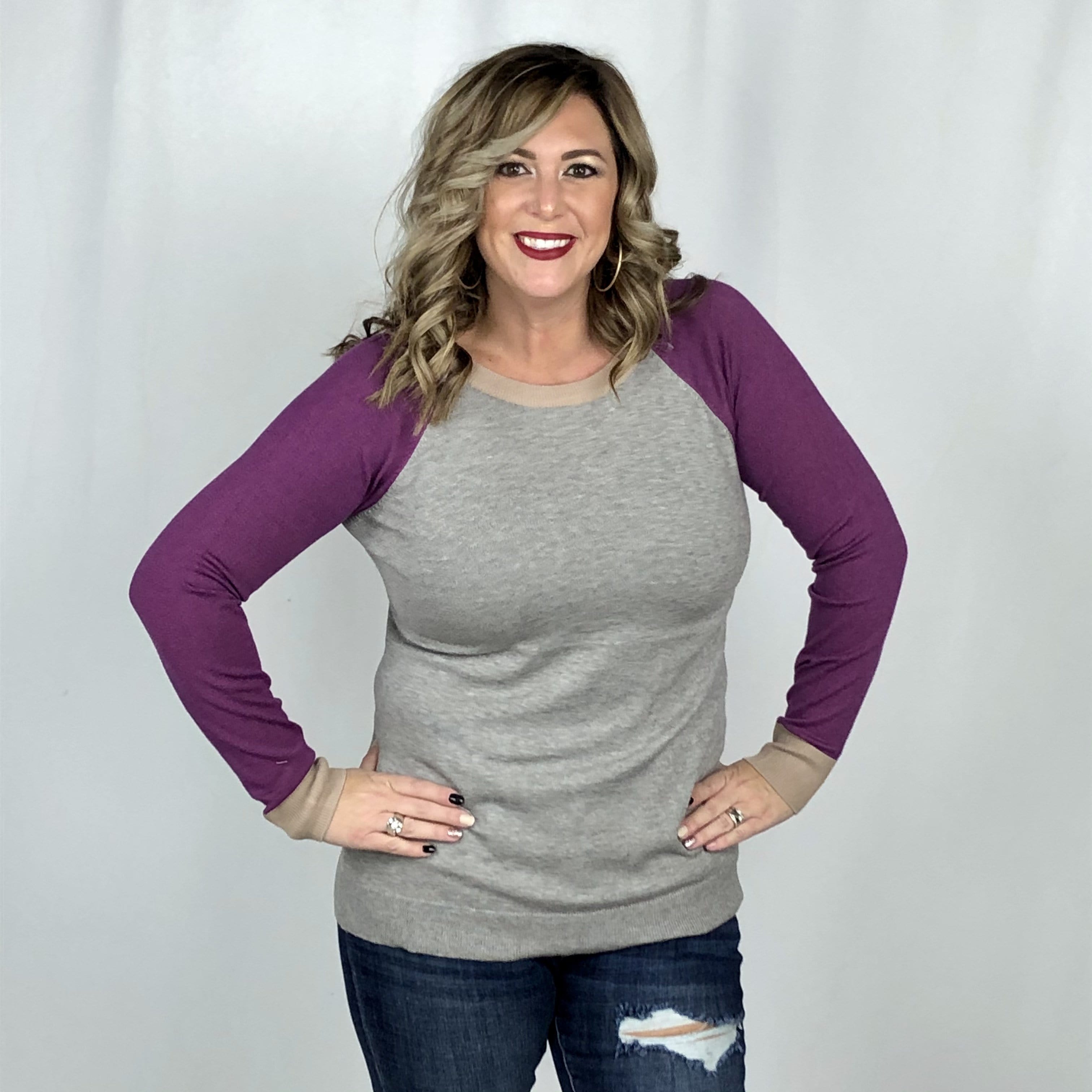 Winter Colorblock Sleeve Sweater