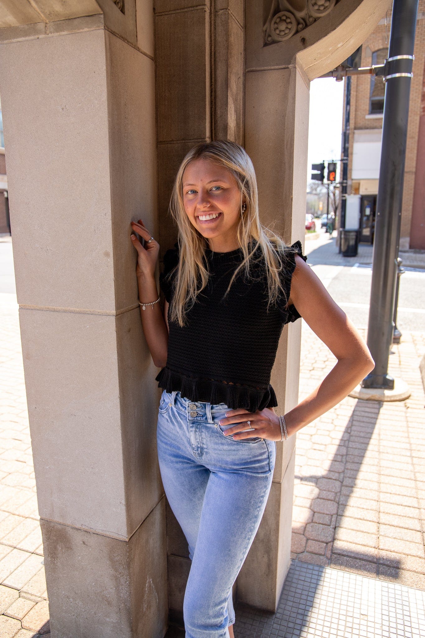 Black Mini Sweater Vest