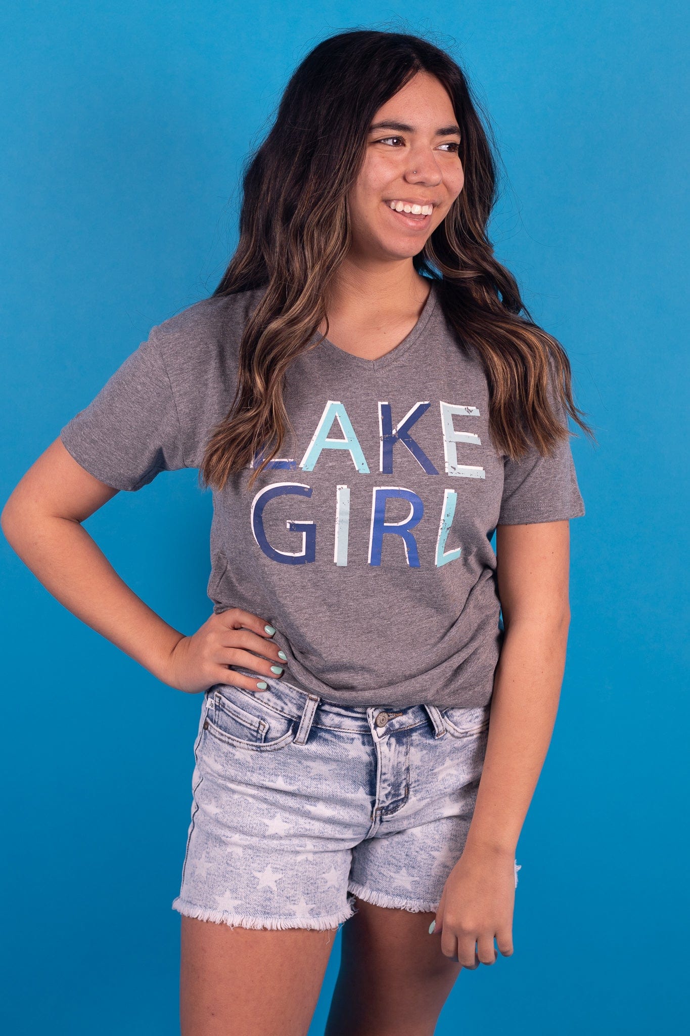 Lake Girl VNeck Tee
