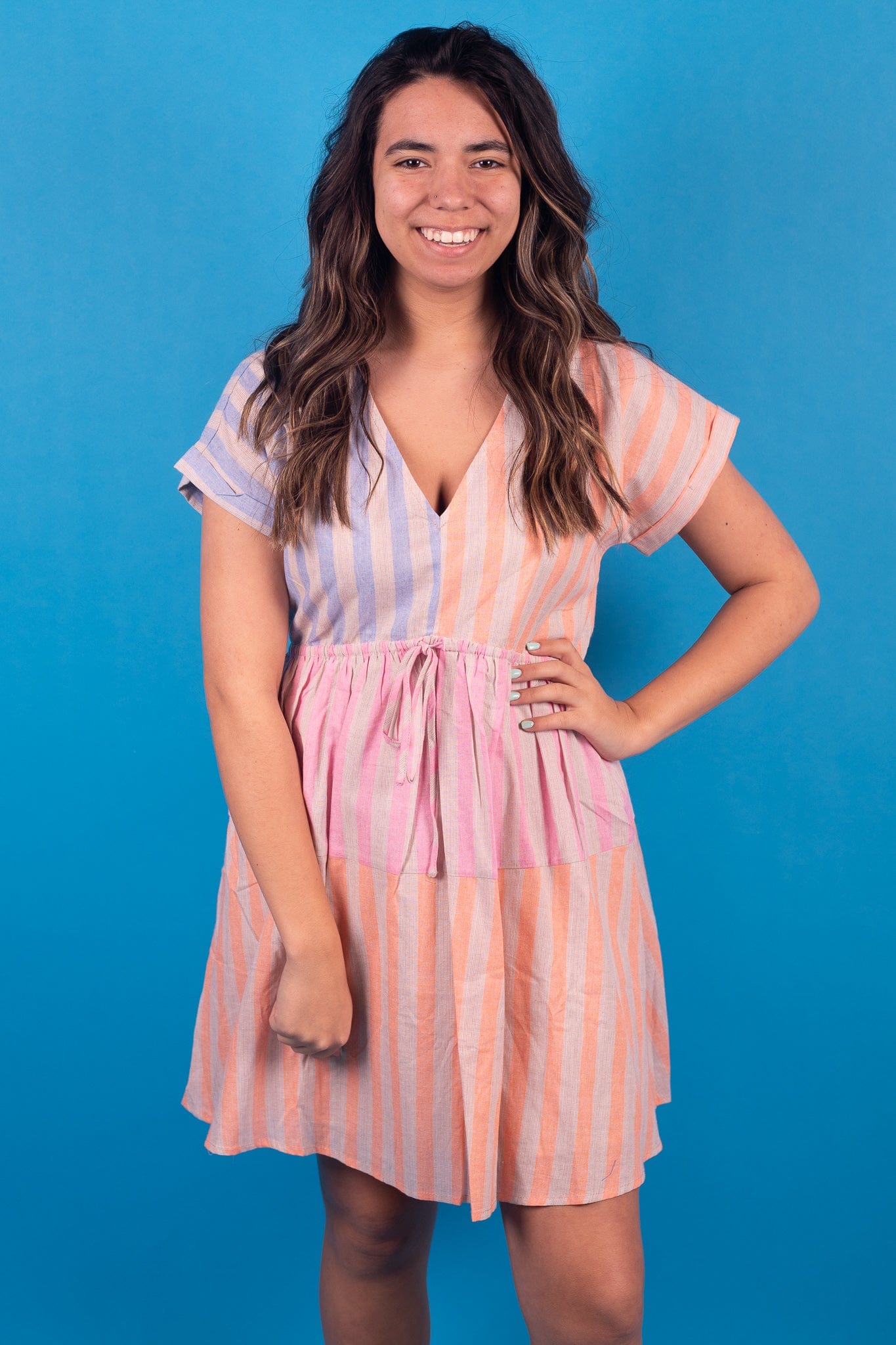 Cabana Stripe Cinch Dress
