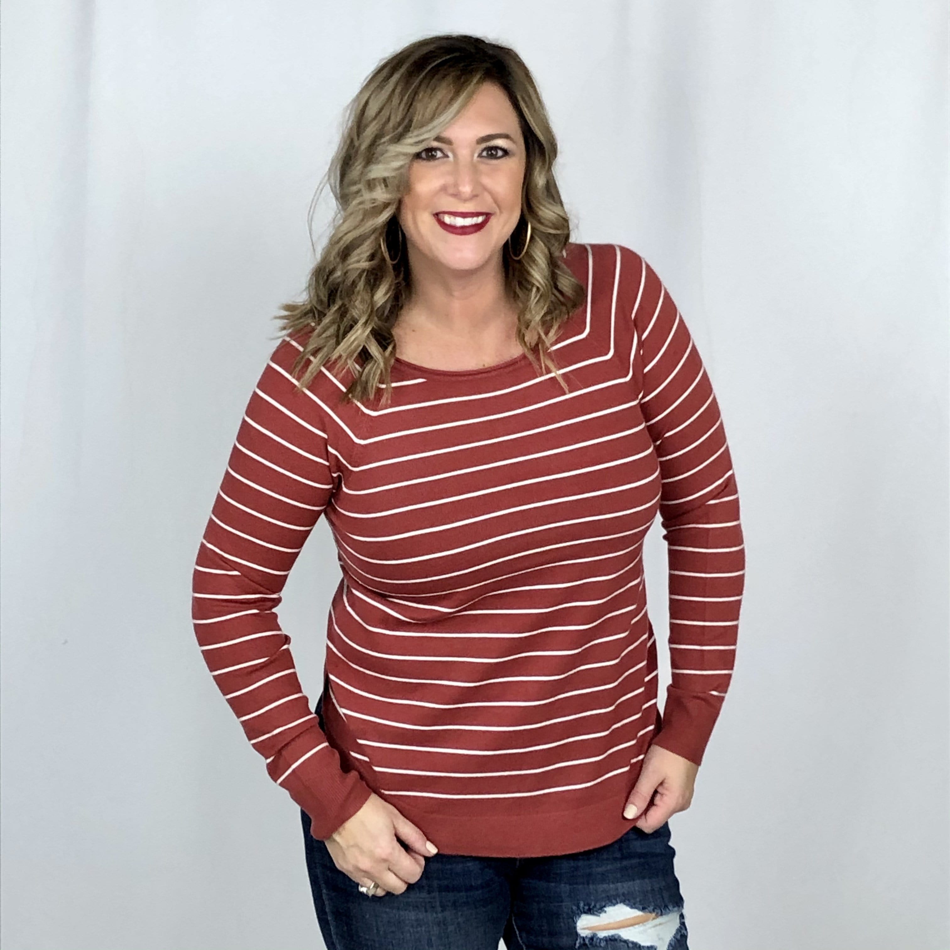 Classic Stripe Butter Sweater