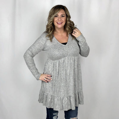 Vneck Babydoll Sweater Dress