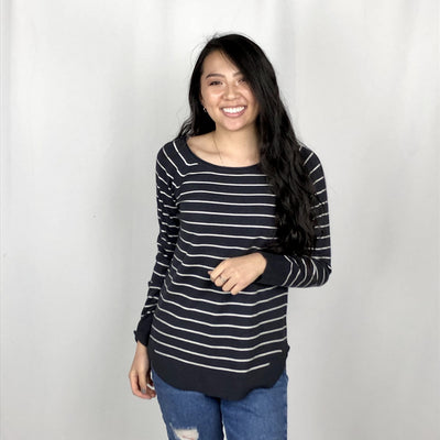 Classic Stripe Butter Sweater