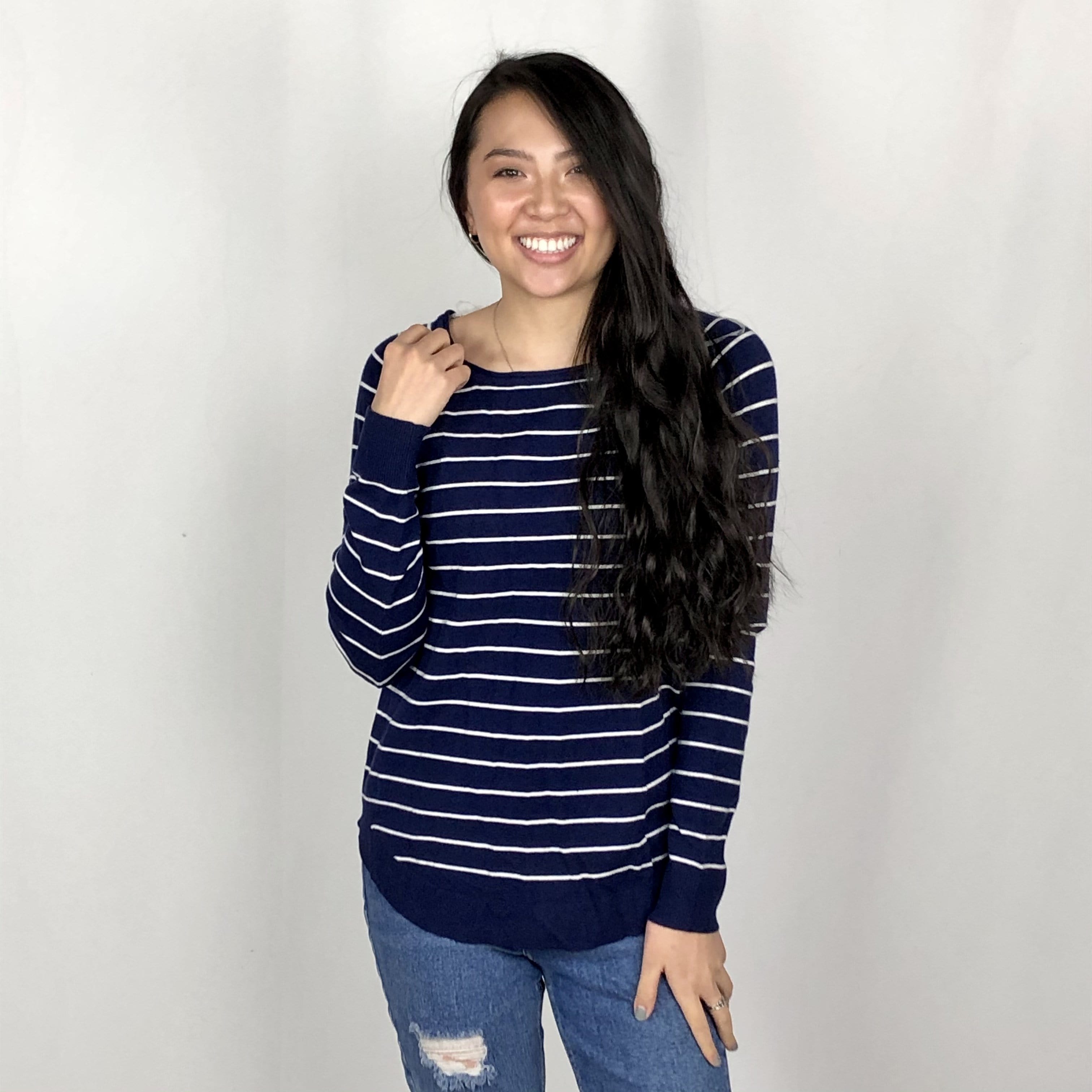 Classic Stripe Butter Sweater