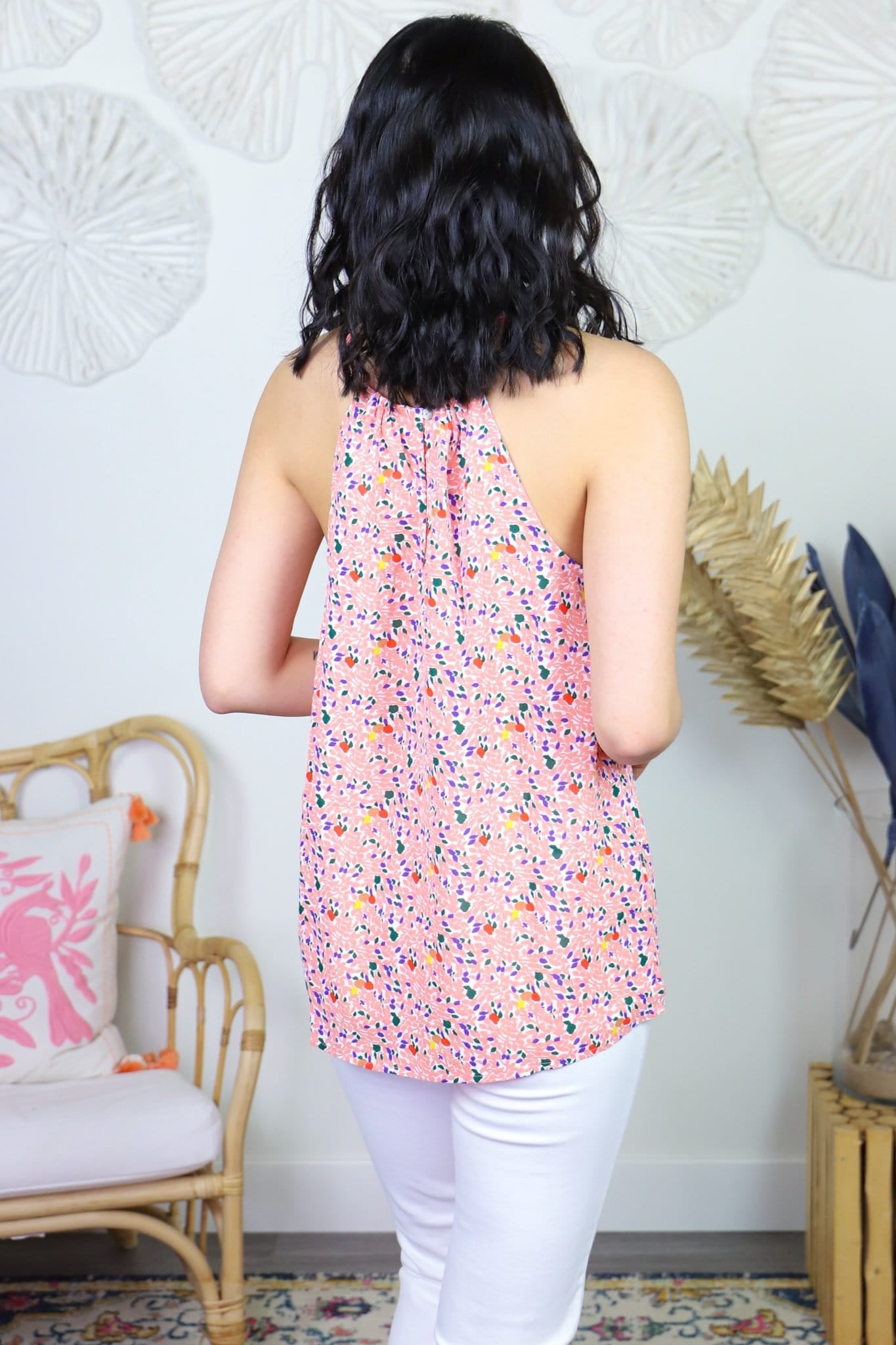 Floral Printed Halter Tank