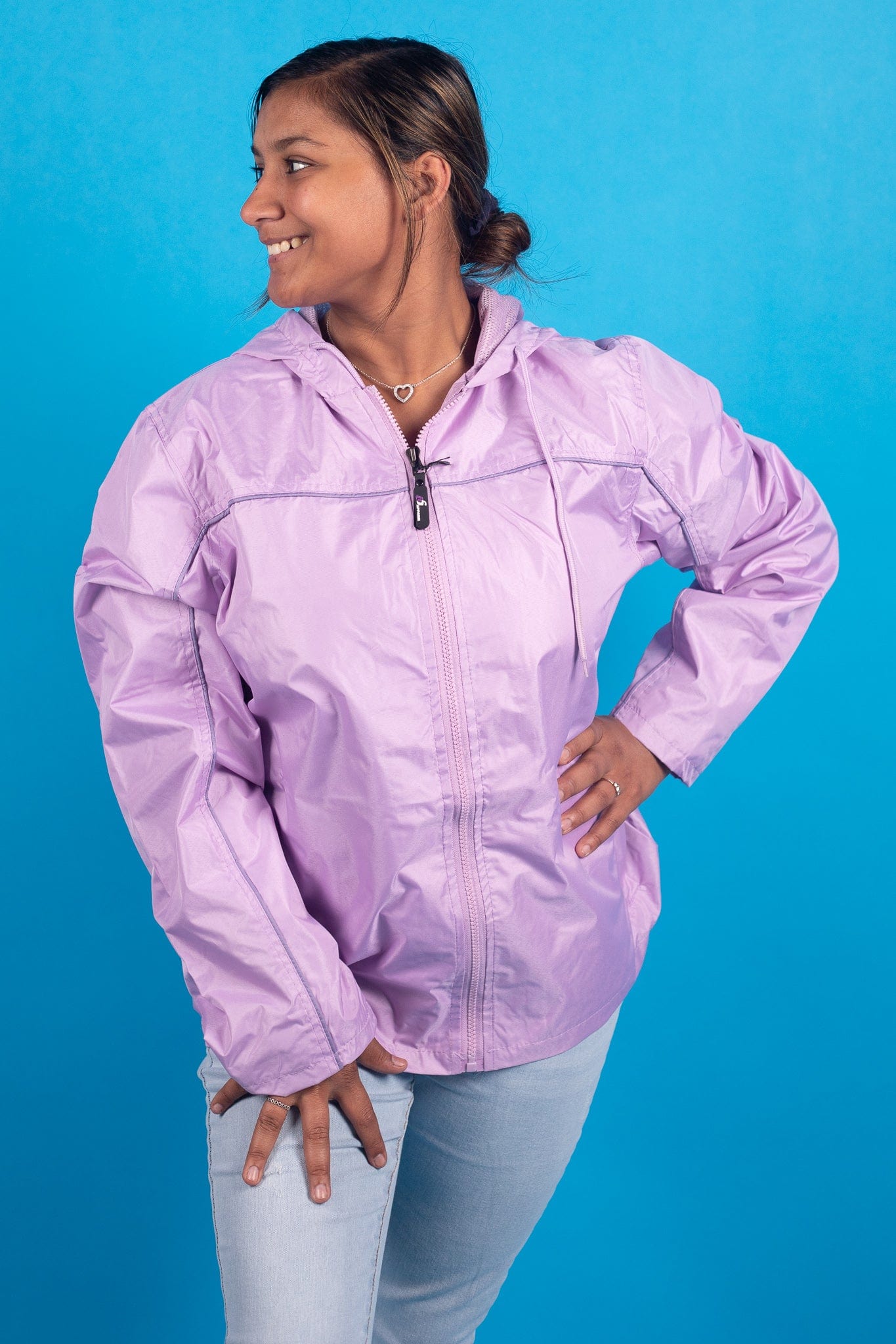 Ladies Single Piping Rain Jacket