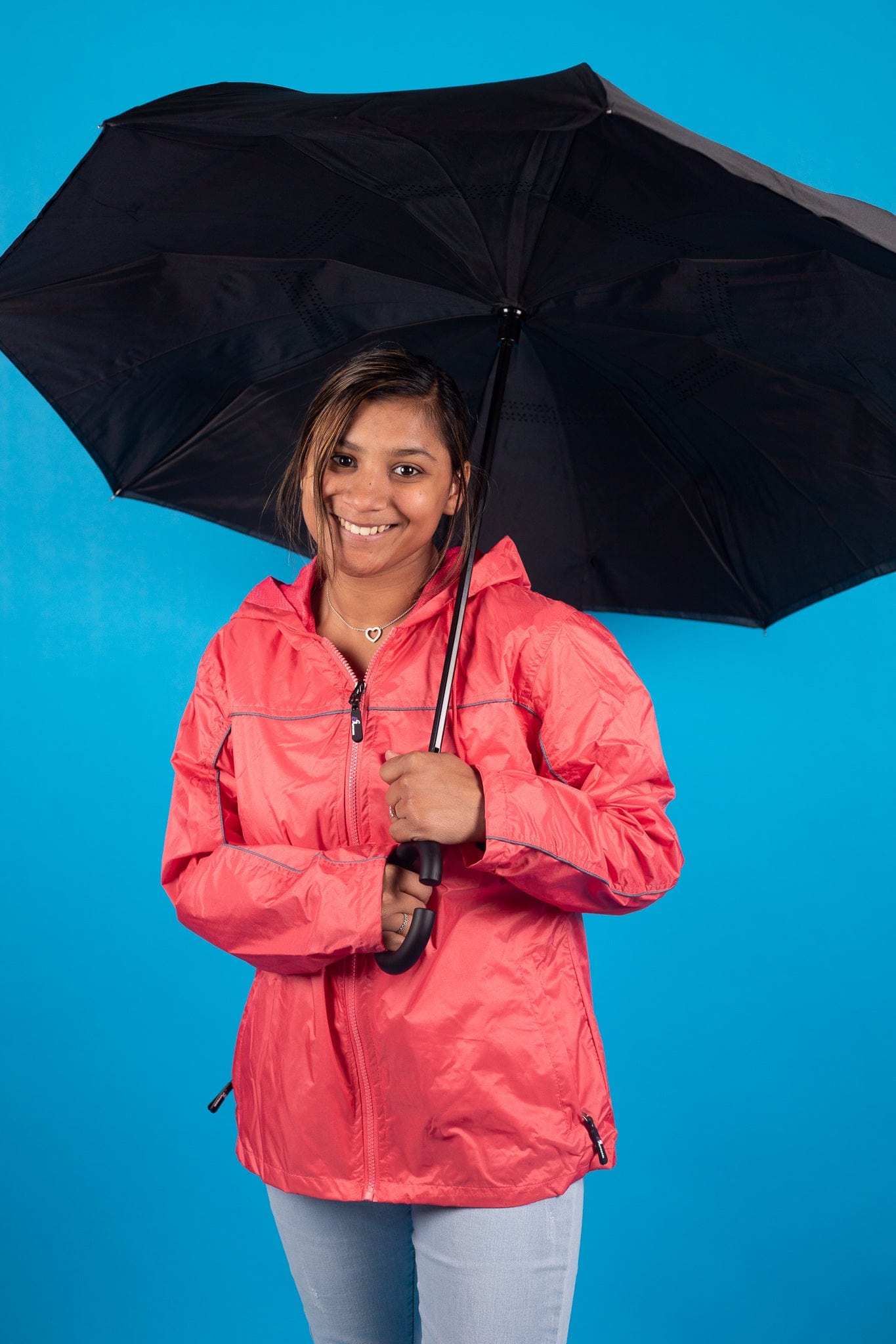 Black Reversible Umbrella