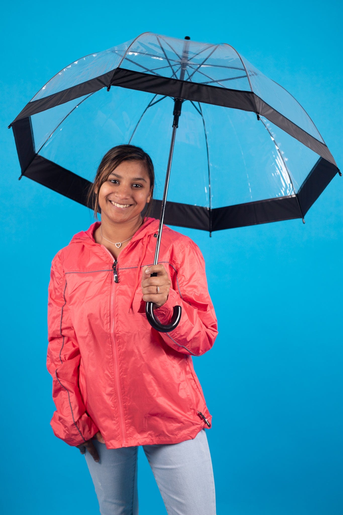 Clear Bubble Umbrella w/ Black Handle