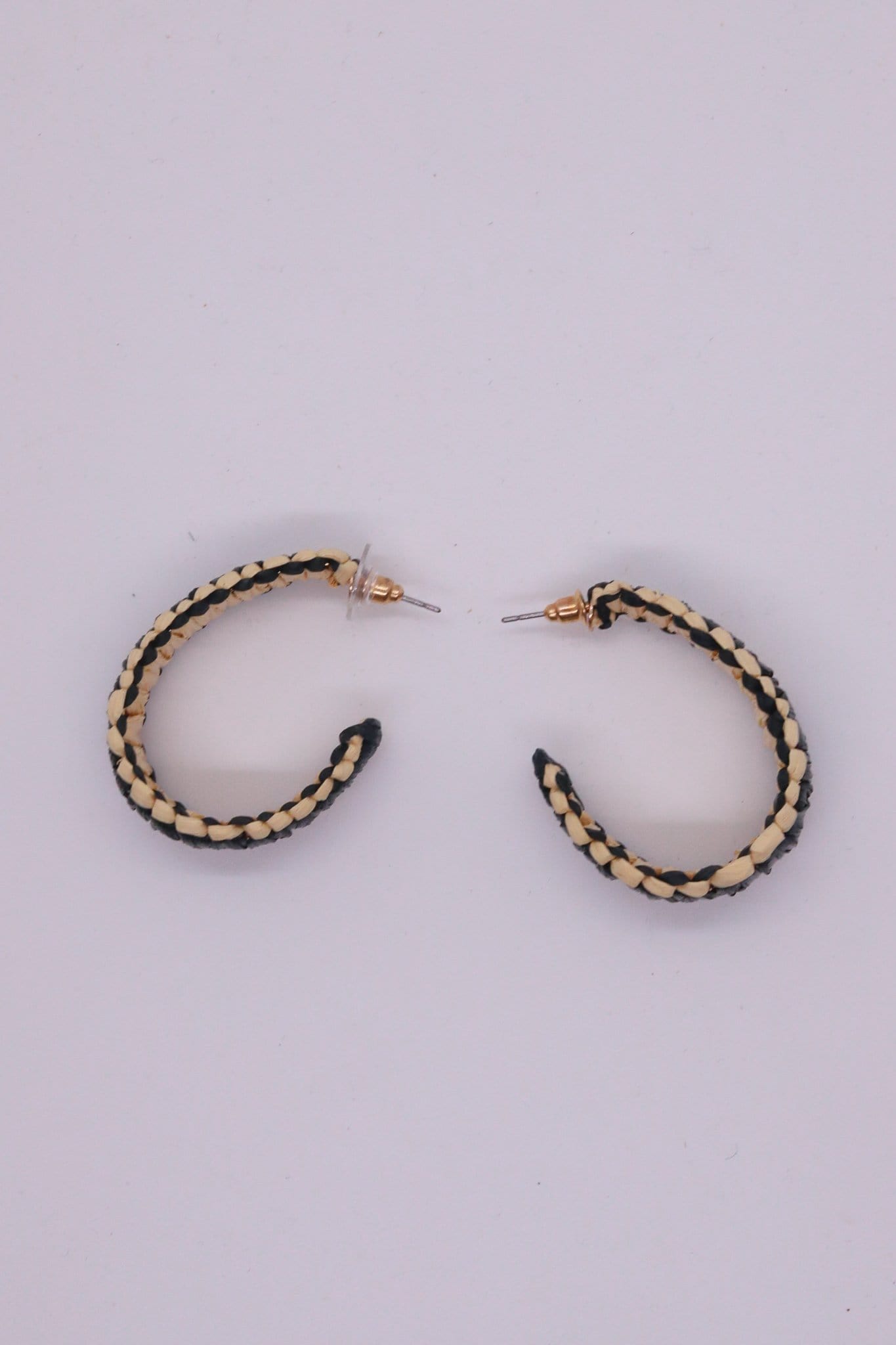 natural woven hoop earrings 