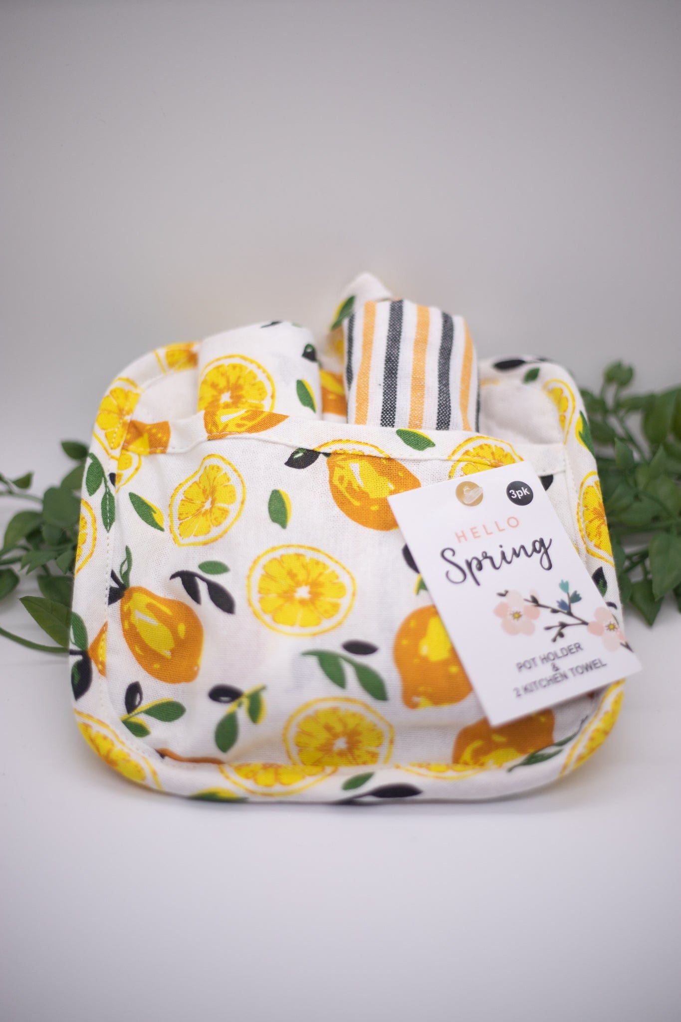 Lemons 3pc Set - Pot Holder & 2 Kitchen Towels