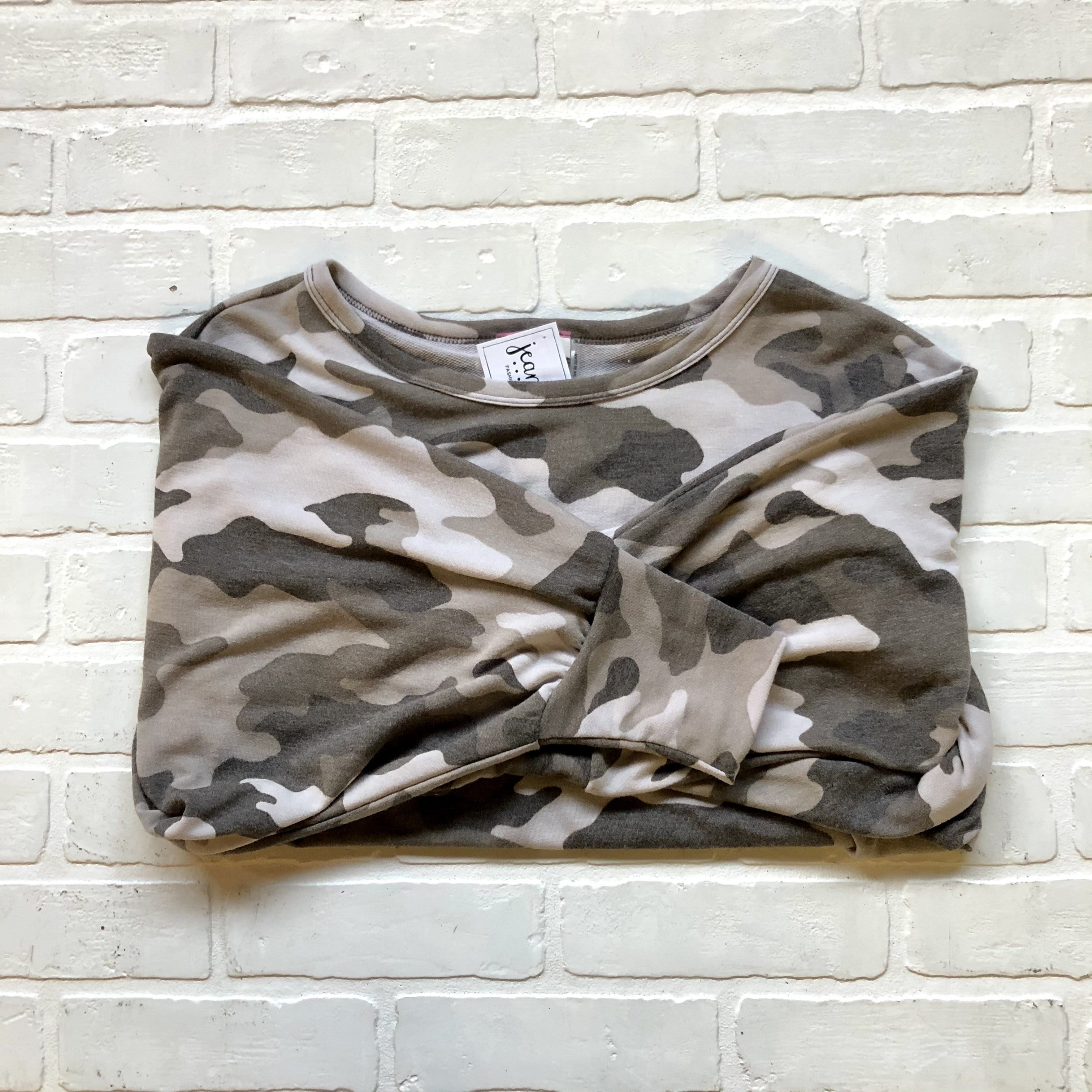 Olive Camo Dolman Top