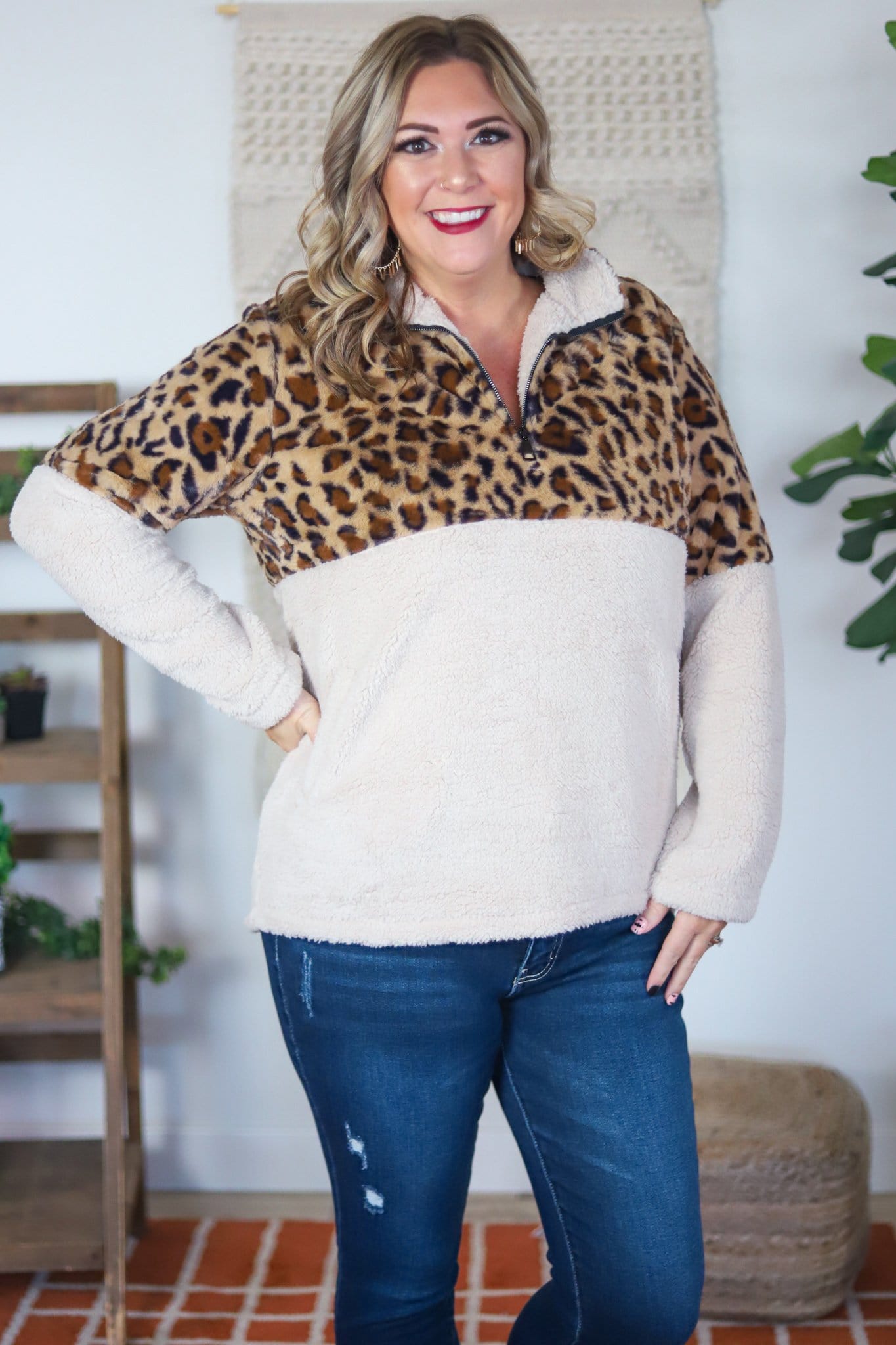 leopard print fuzzy sherpa 