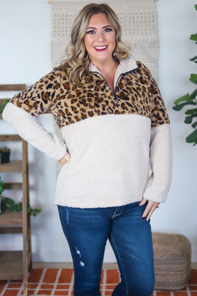 leopard print fuzzy sherpa 