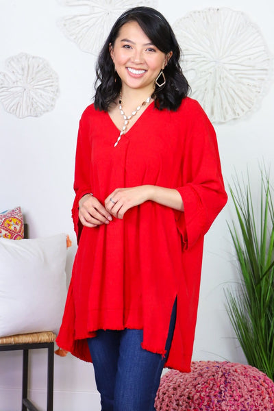 Red Tunic Top